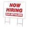 Signmission Now Hiring Car Detailers Yard Sign & Stake outdoor plastic coroplast window, C-2436-DS-CAR DETAILERS C-2436-DS-CAR DETAILERS - alternate 1